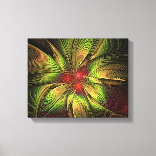 Soft and tenderness fractal fantasy flowers canvas afdruk (Voorkant)