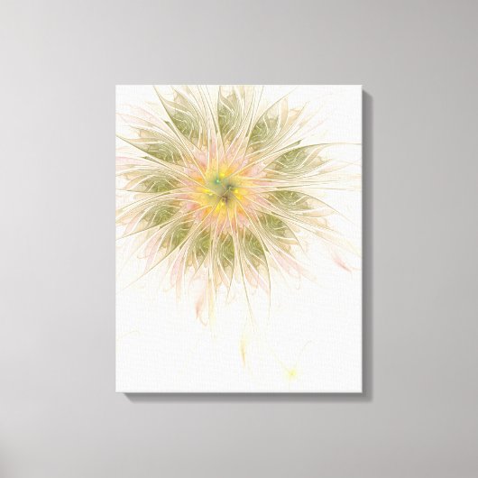 Soft and tenderness fractal fantasy flowers canvas afdruk (Voorkant)