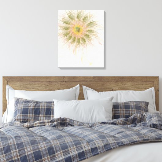 Soft and tenderness fractal fantasy flowers canvas afdruk (Insitu (Slaapkamer))