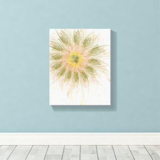 Soft and tenderness fractal fantasy flowers canvas afdruk (Insitu (Houten vloer))
