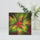 Soft and tenderness fractal fantasy flowers feestdagenkaart (Staand voorkant)