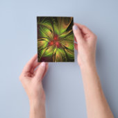 Soft and tenderness fractal fantasy flowers flyer (Hand)
