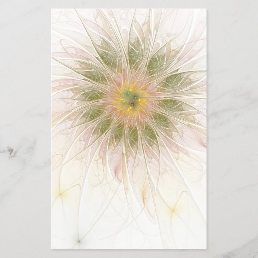 Soft and tenderness fractal fantasy flowers flyer (Voorkant)
