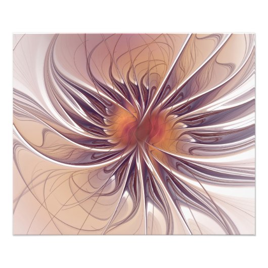 Soft and tenderness fractal fantasy flowers foto afdruk (Voorkant)