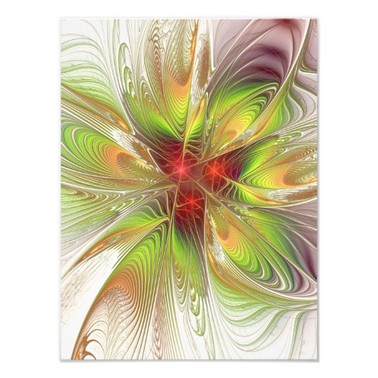 Soft and tenderness fractal fantasy flowers foto afdruk (Voorkant)