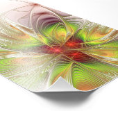 Soft and tenderness fractal fantasy flowers foto afdruk (Hoek)