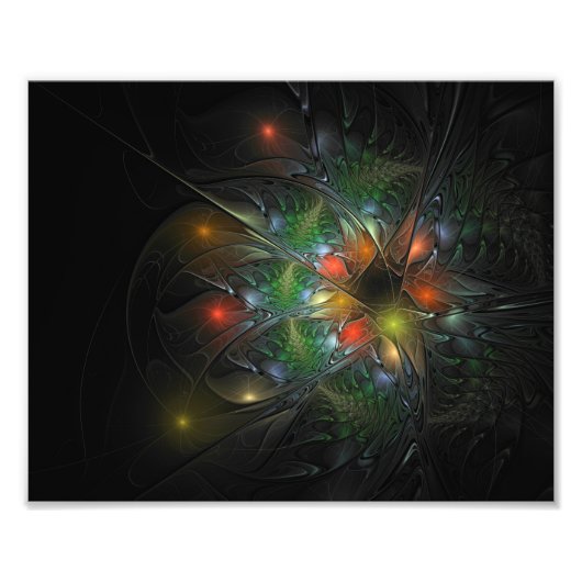 Soft and tenderness fractal fantasy flowers foto afdruk (Voorkant)