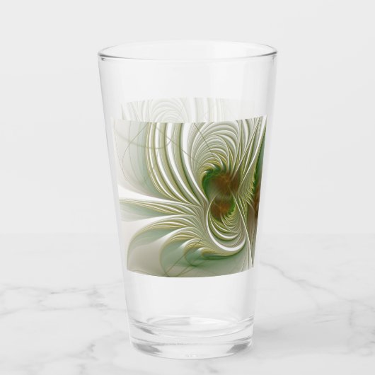 Soft and tenderness fractal fantasy flowers glas (Voorkant)