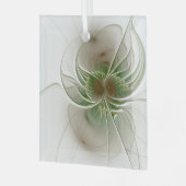 Soft and tenderness fractal fantasy flowers glas ornament (Voorkant links)