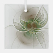 Soft and tenderness fractal fantasy flowers glas ornament (Voorkant)
