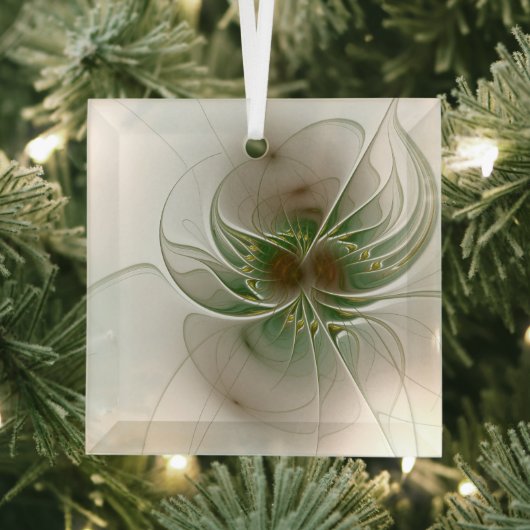 Soft and tenderness fractal fantasy flowers glas ornament (Insitu)