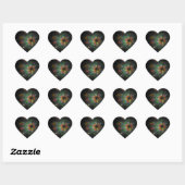 Soft and tenderness fractal fantasy flowers hart sticker (Vel)