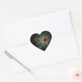 Soft and tenderness fractal fantasy flowers hart sticker (Envelop)