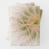 Soft and tenderness fractal fantasy flowers inpakpapier vel (In situ)