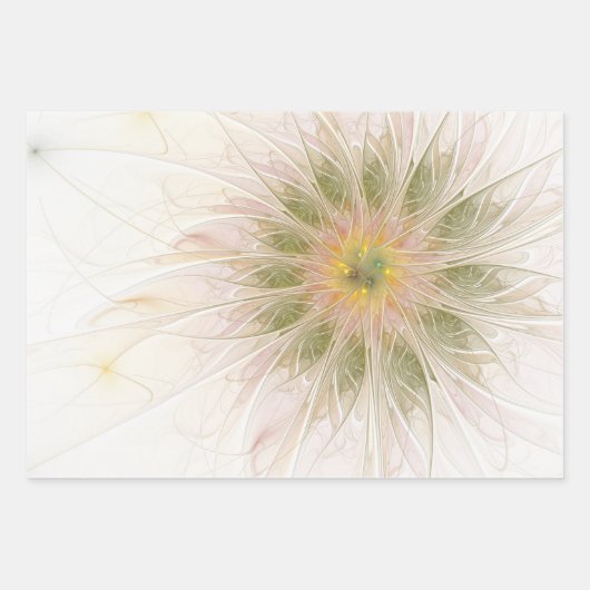 Soft and tenderness fractal fantasy flowers inpakpapier vel (Voorkant)