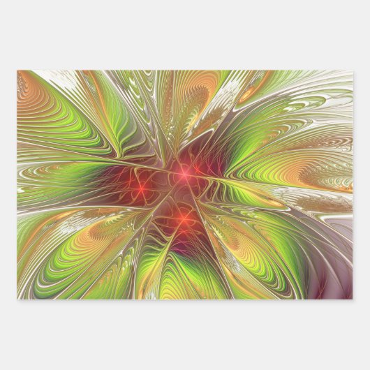 Soft and tenderness fractal fantasy flowers inpakpapier vel (Voorkant 2)