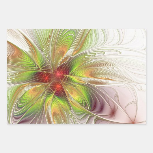 Soft and tenderness fractal fantasy flowers inpakpapier vel (Voorkant)