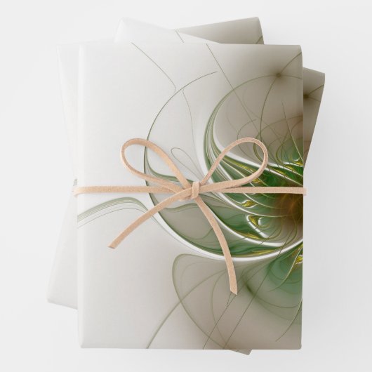 Soft and tenderness fractal fantasy flowers inpakpapier vel (In situ)