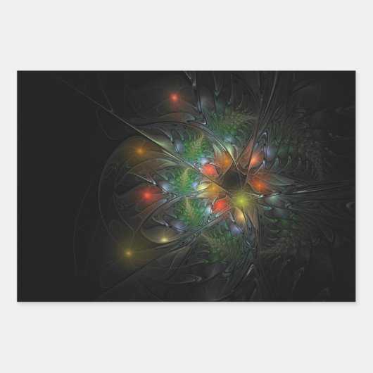 Soft and tenderness fractal fantasy flowers inpakpapier vel (Voorkant 3)