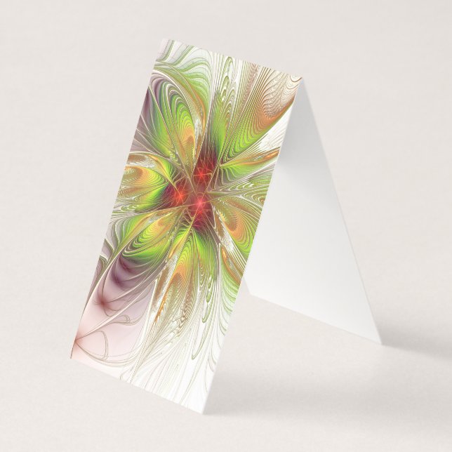 Soft and tenderness fractal fantasy flowers kaart (Voorkant)