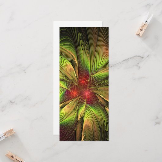 Soft and tenderness fractal fantasy flowers kaart (Voorkant / Achterkant in situ)