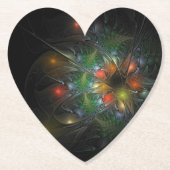 Soft and tenderness fractal fantasy flowers kartonnen onderzetters (Voorkant)