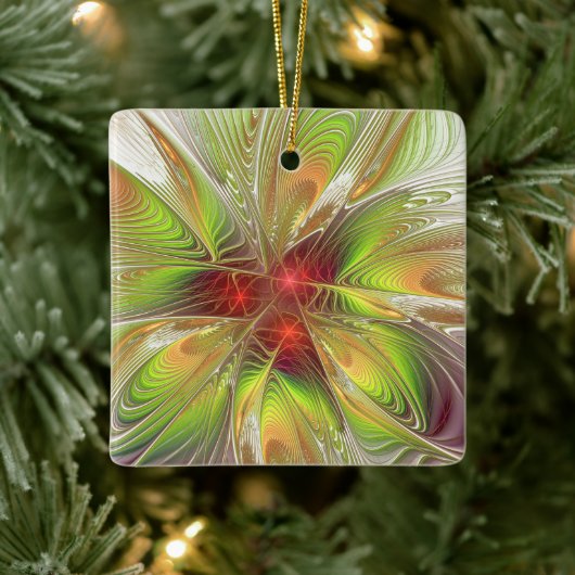 Soft and tenderness fractal fantasy flowers keramisch ornament (Boom)