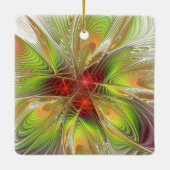 Soft and tenderness fractal fantasy flowers keramisch ornament (Achterkant)