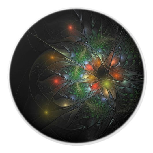 Soft and tenderness fractal fantasy flowers keramische knop (Voorkant)