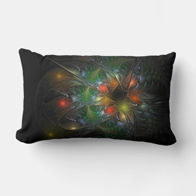 Soft and tenderness fractal fantasy flowers kussen (Voorkant)