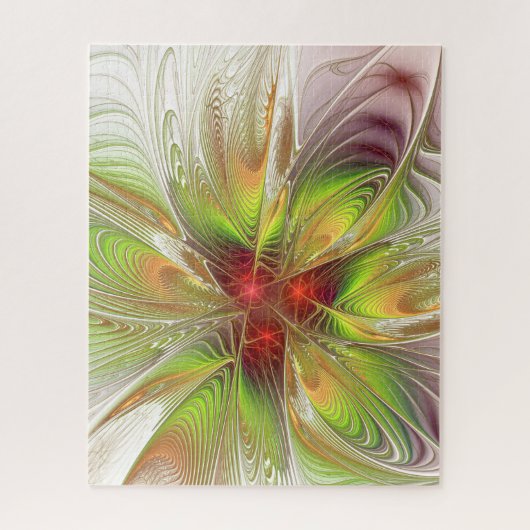 Soft and tenderness fractal fantasy flowers legpuzzel (Verticaal)