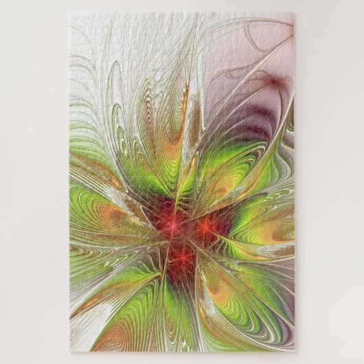 Soft and tenderness fractal fantasy flowers legpuzzel (Verticaal)