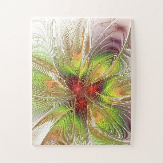 Soft and tenderness fractal fantasy flowers legpuzzel (Verticaal)