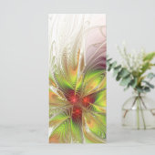 Soft and tenderness fractal fantasy flowers menu (Staand voorkant)