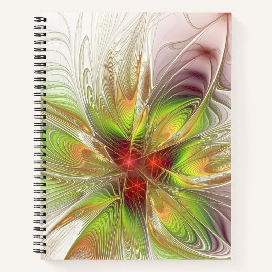 Soft and tenderness fractal fantasy flowers notitieboek (Voorkant)