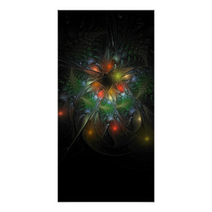 Soft and tenderness fractal fantasy flowers perfect poster