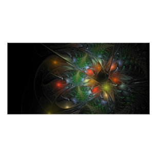Soft and tenderness fractal fantasy flowers perfect poster