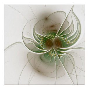 Soft and tenderness fractal fantasy flowers perfect poster