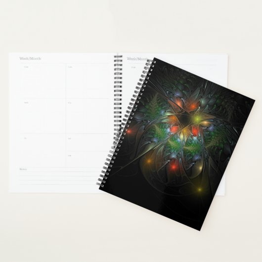 Soft and tenderness fractal fantasy flowers planner (Display)