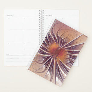 Soft and tenderness fractal fantasy flowers planner