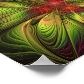 Soft and tenderness fractal fantasy flowers poster (Hoek)