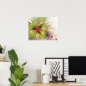 Soft and tenderness fractal fantasy flowers poster (Thuiskantoor)