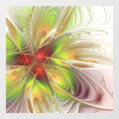 Soft and tenderness fractal fantasy flowers raamsticker (Vel)