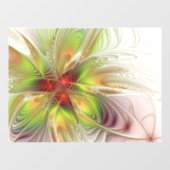 Soft and tenderness fractal fantasy flowers raamsticker (Vel)