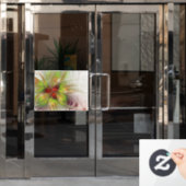 Soft and tenderness fractal fantasy flowers raamsticker (Kantoordeur)