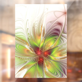 Soft and tenderness fractal fantasy flowers raamsticker