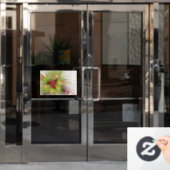 Soft and tenderness fractal fantasy flowers raamsticker (Kantoordeur)