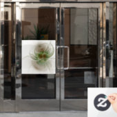 Soft and tenderness fractal fantasy flowers raamsticker (Kantoordeur)