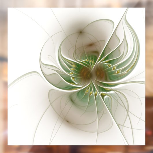Soft and tenderness fractal fantasy flowers raamsticker (Vel 2)