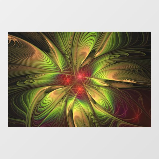 Soft and tenderness fractal fantasy flowers raamsticker (Vel)